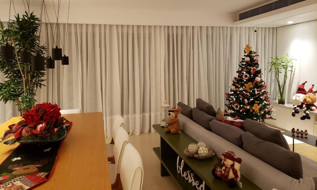 Cortina sob medida confeccionada pela Módulo 3 Decorações na Barra da Tijuca