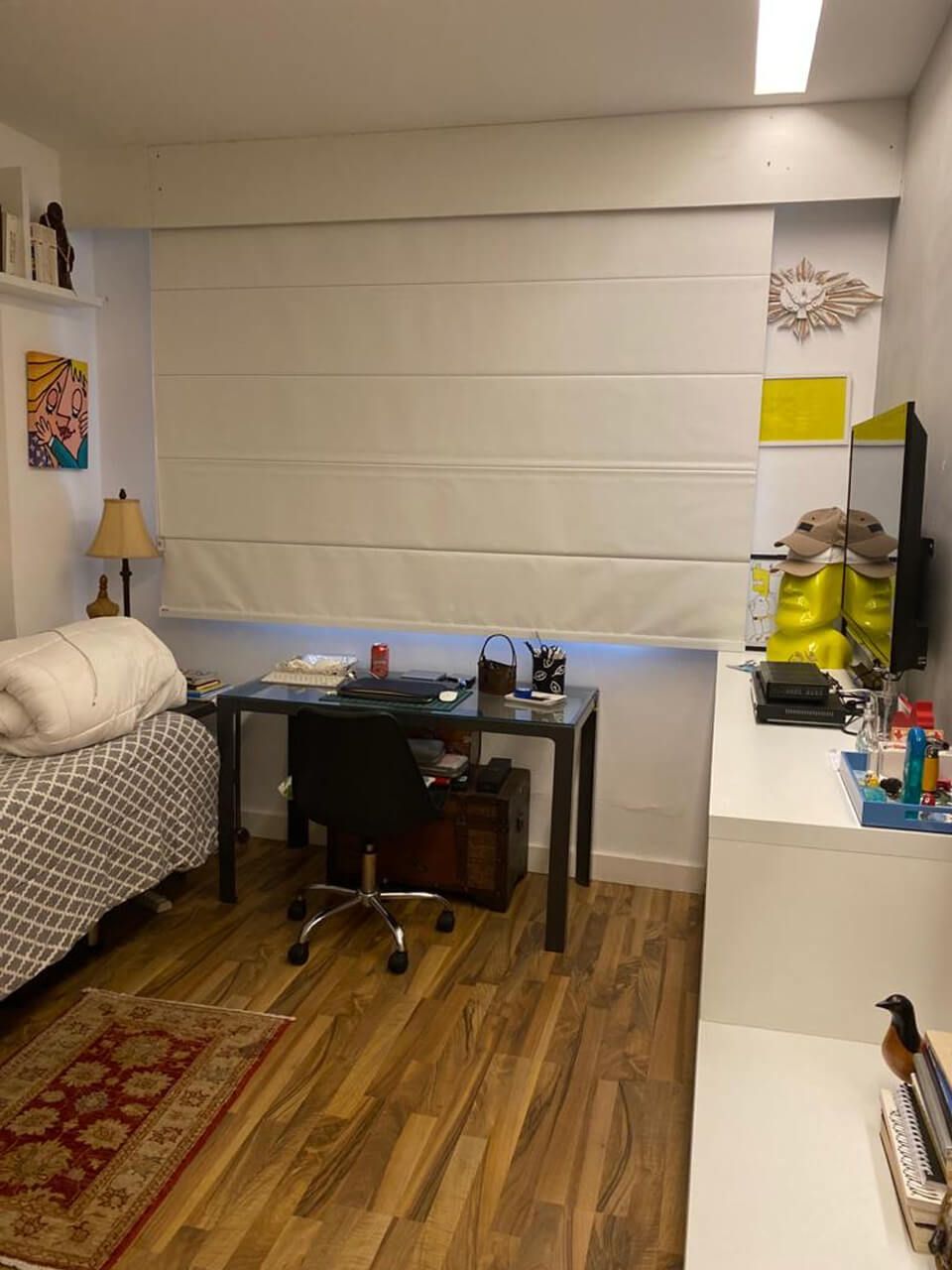 Detalhe de tecido decorativo para cortina sob medida